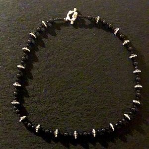 Beaded onyx necklace